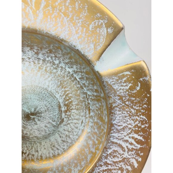 Stangl Large Round Pottery Ashtray, Mid Century Modern, Stangl Ashtray - Picture 7 of 9